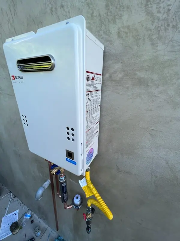 Tankless water heater installation for Sharpes homes